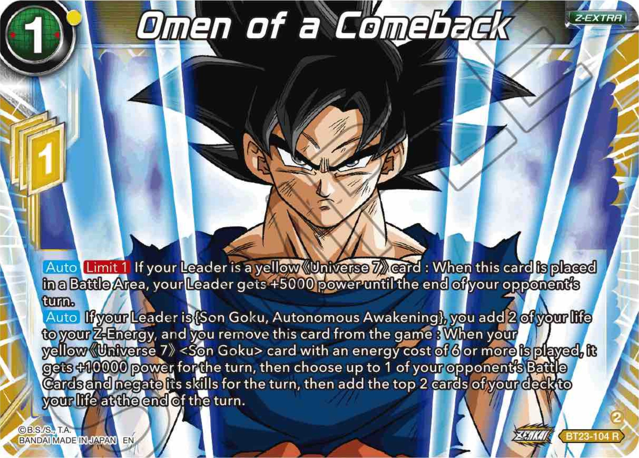 Omen of a Comeback (BT23-104) [Perfect Combination] | Good Games Adelaide SA