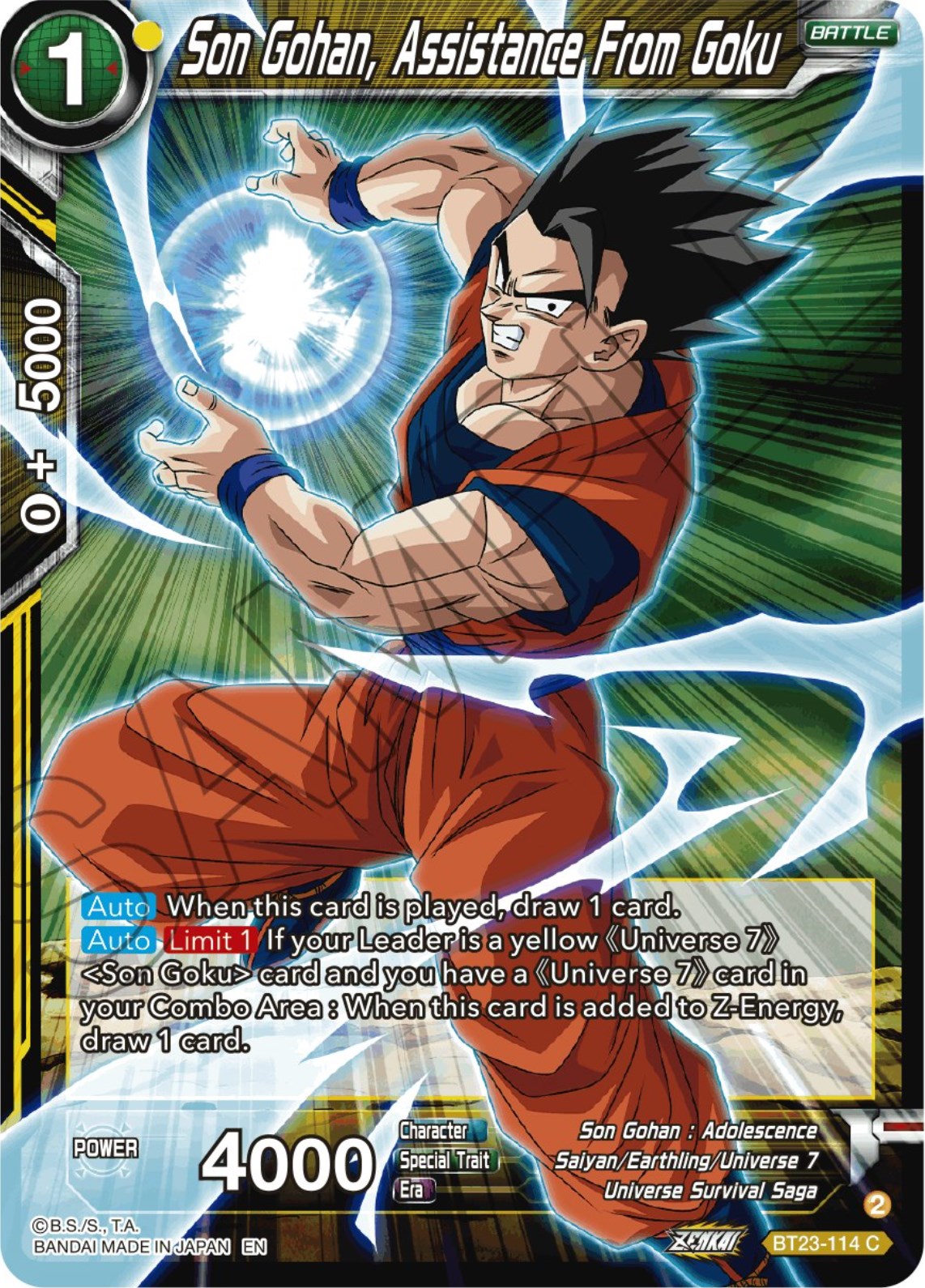 Son Gohan, Assistance From Goku (BT23-114) [Perfect Combination] | Good Games Adelaide SA