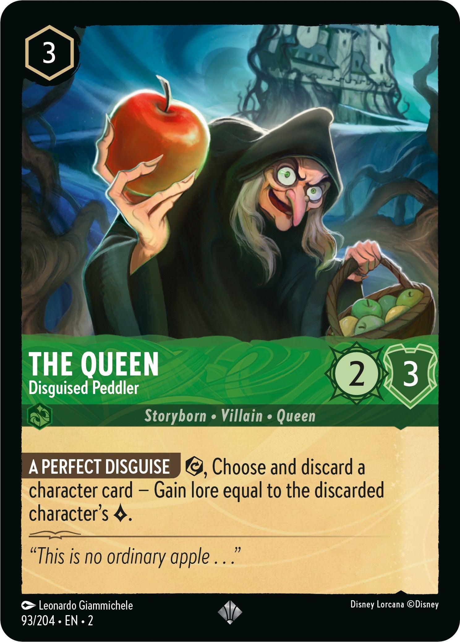The Queen - Disguised Peddler (93/204) [Rise of the Floodborn] | Good Games Adelaide SA