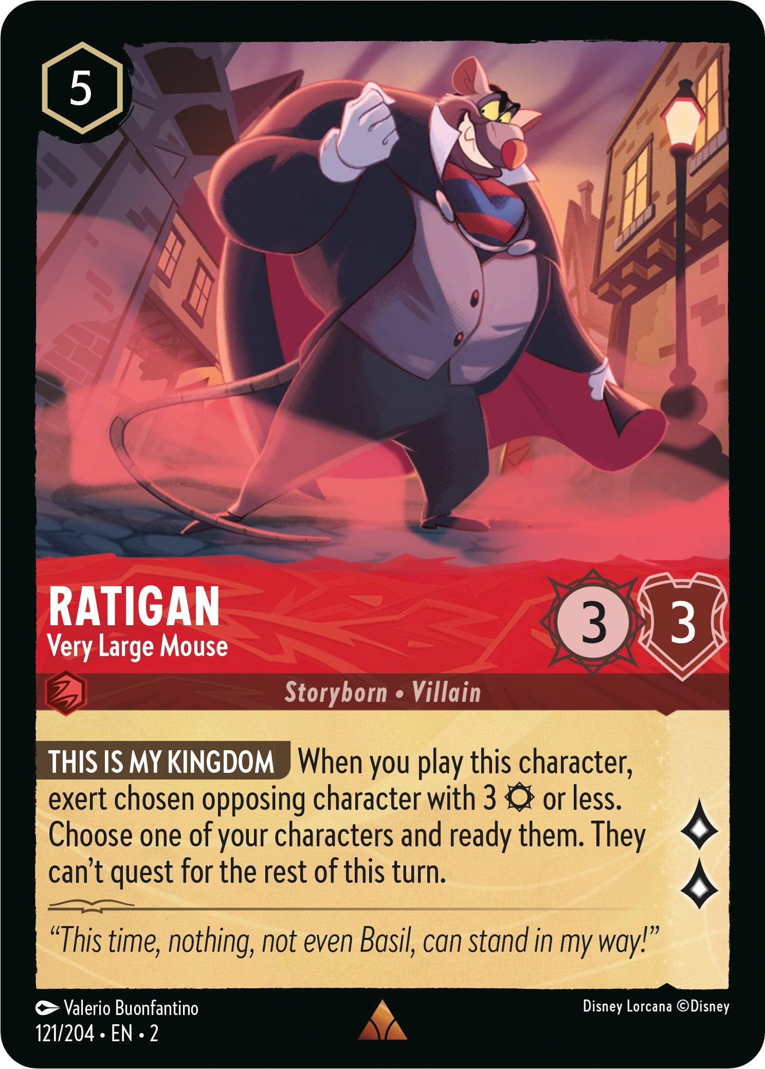 Ratigan - Very Large Mouse (121/204) [Rise of the Floodborn] | Good Games Adelaide SA