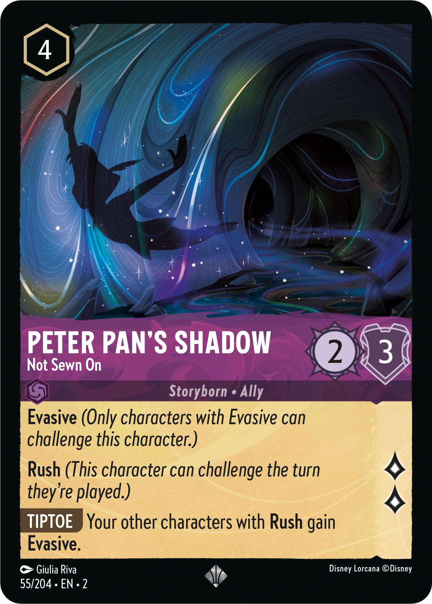 Peter Pan's Shadow - Not Sewn On (55/204) [Rise of the Floodborn] | Good Games Adelaide SA