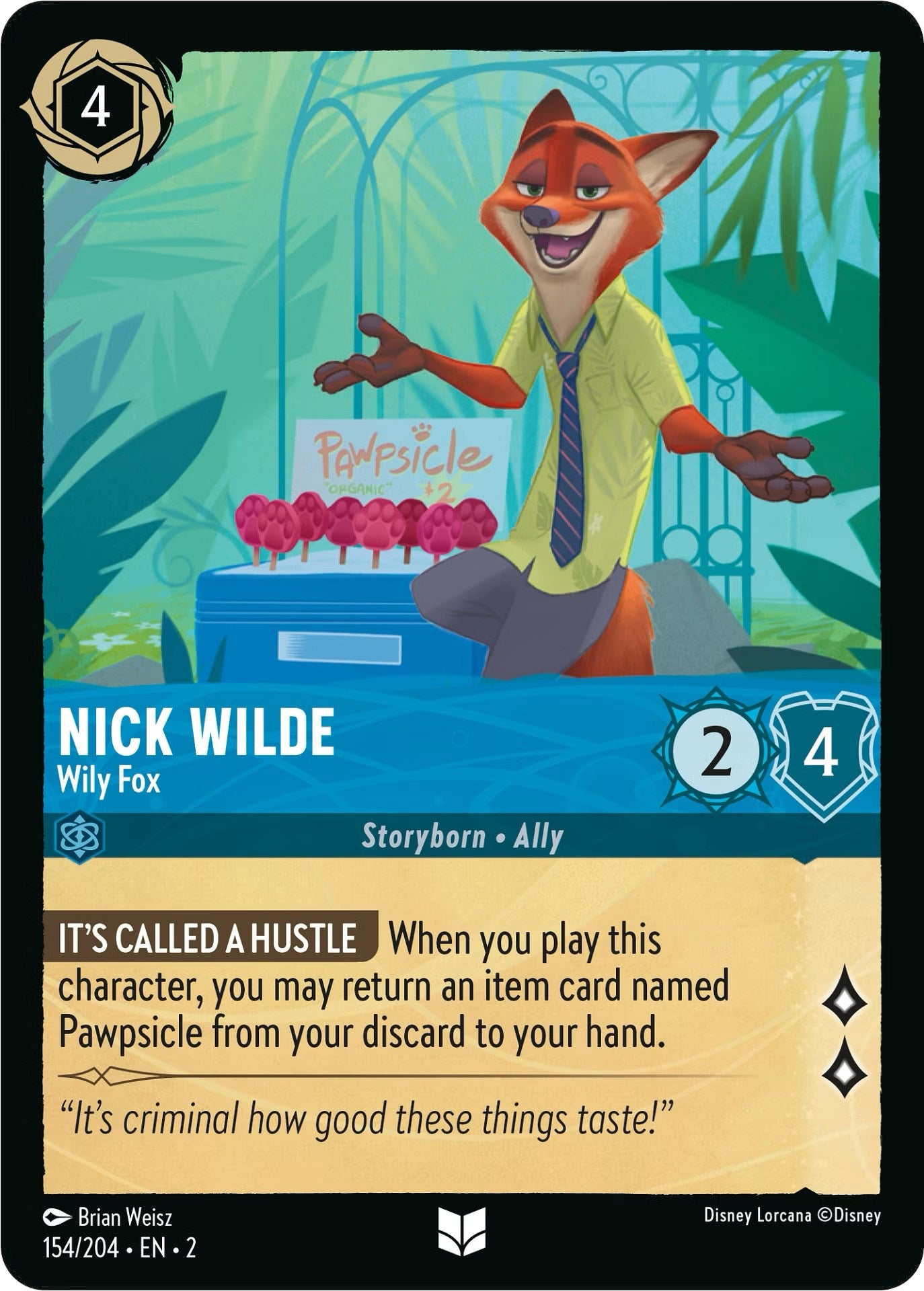 Nick Wilde - Wily Fox (154/204) [Rise of the Floodborn] | Good Games Adelaide SA