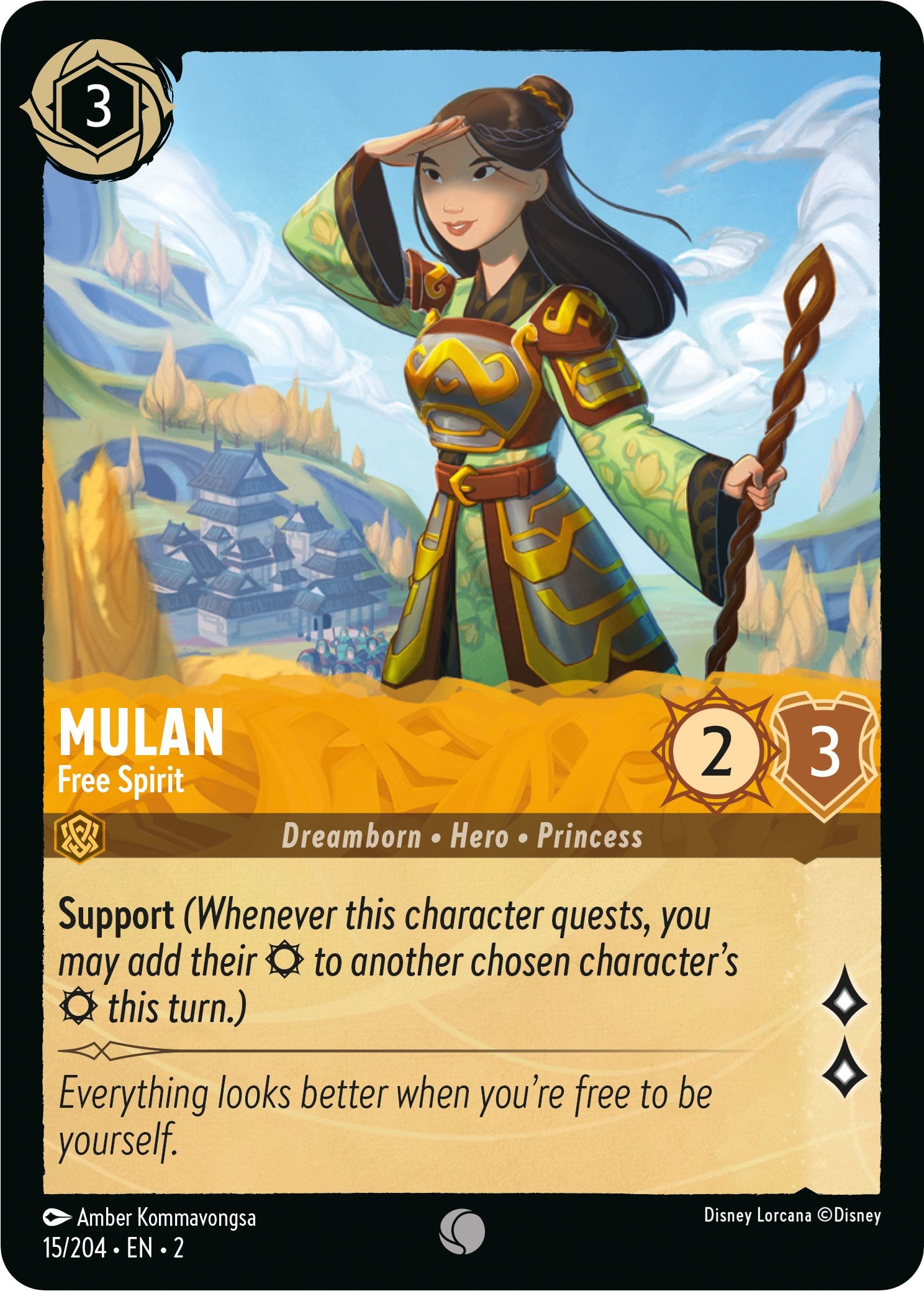 Mulan - Free Spirit (15/204) [Rise of the Floodborn] | Good Games Adelaide SA