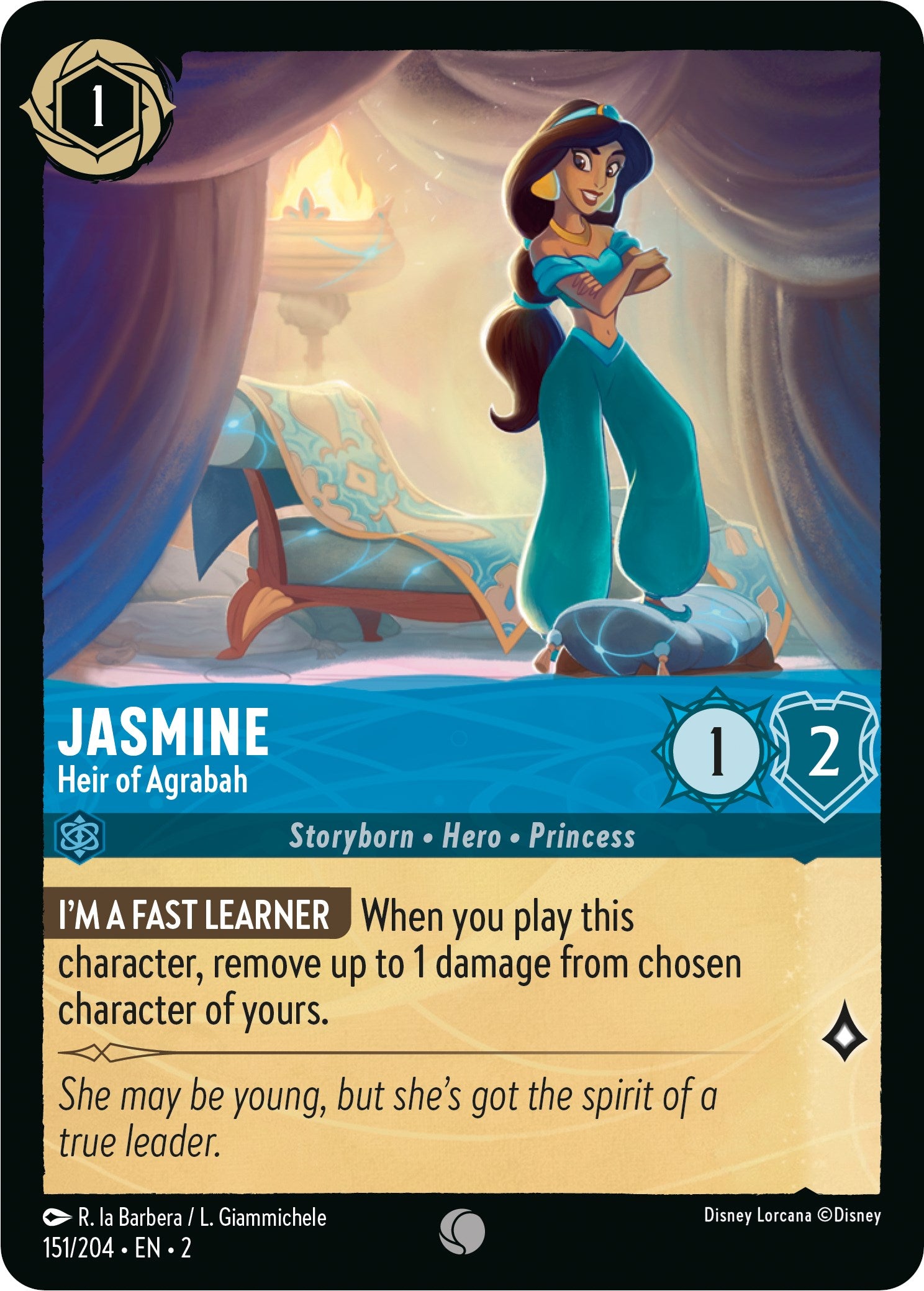 Jasmine - Heir of Agrabah (151/204) [Rise of the Floodborn] | Good Games Adelaide SA