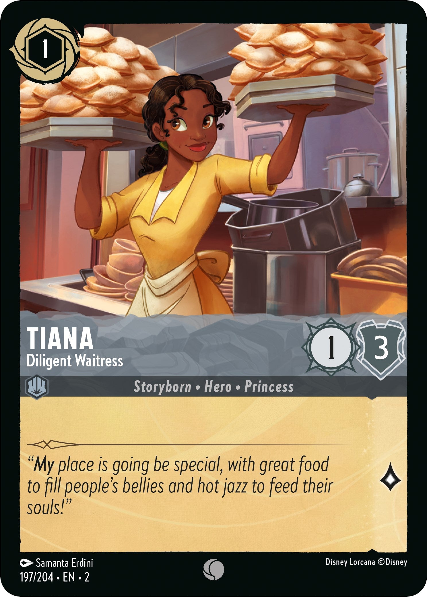 Tiana - Diligent Waitress (197/204) [Rise of the Floodborn] | Good Games Adelaide SA