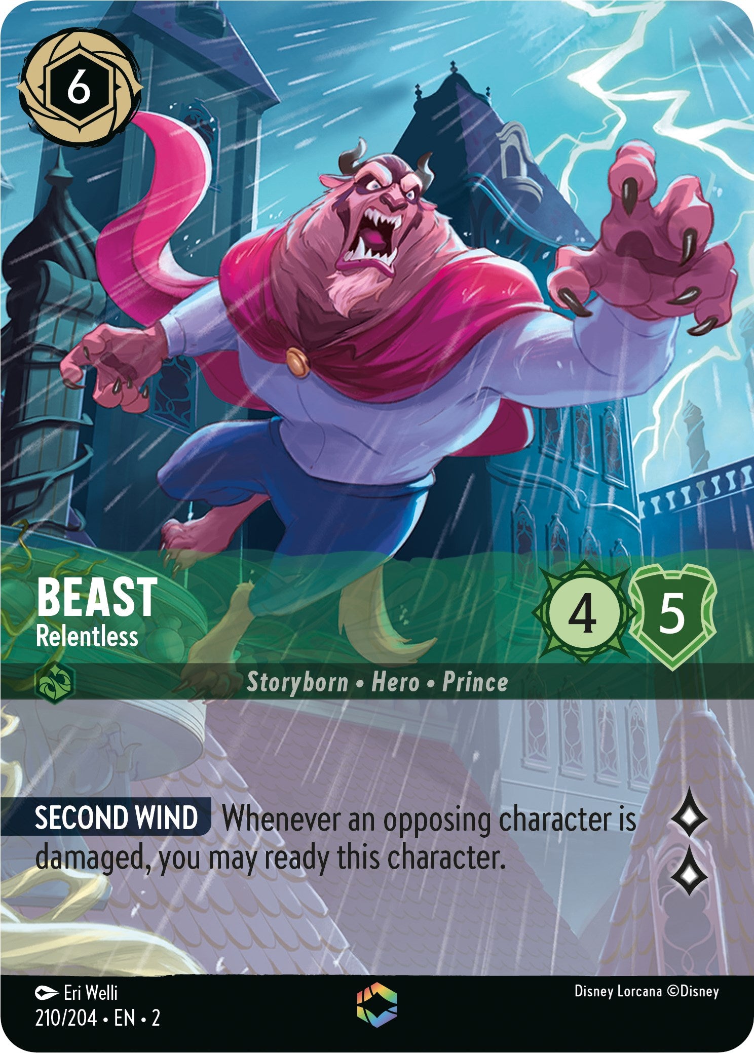 Beast - Relentless (Enchanted) (210/204) [Rise of the Floodborn] | Good Games Adelaide SA