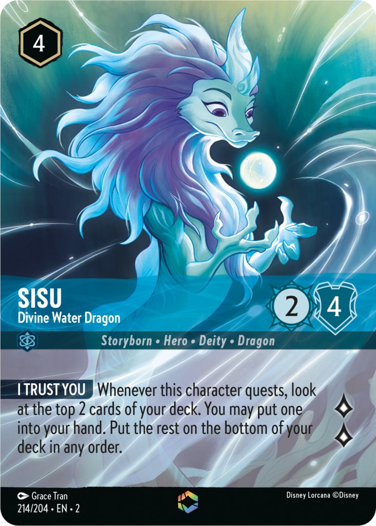 Sisu - Divine Water Dragon (Enchanted) (214/204) [Rise of the Floodborn] | Good Games Adelaide SA