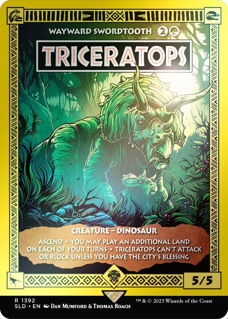 Triceratops - Wayward Swordtooth (Rainbow Foil) [Secret Lair Drop Series] | Good Games Adelaide SA