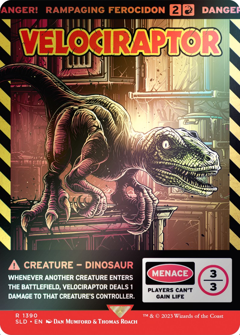 Velociraptor - Rampaging Ferocidon (Rainbow Foil) [Secret Lair Drop Series] | Good Games Adelaide SA