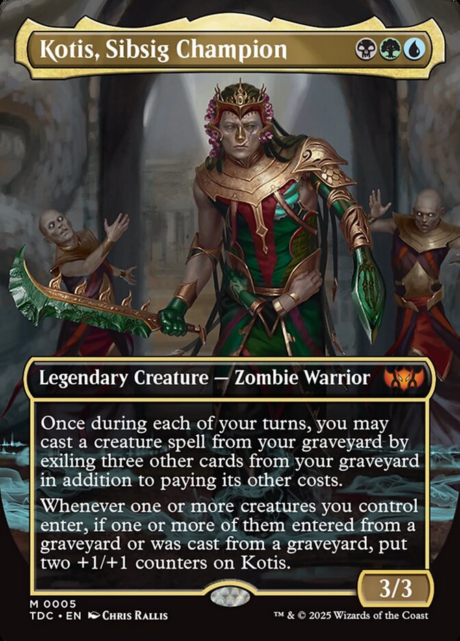 Kotis Sibsig Champion Borderless 5 (Commander: Tarkir: Dragonstorm)  - Borderless Foil | Good Games Adelaide SA