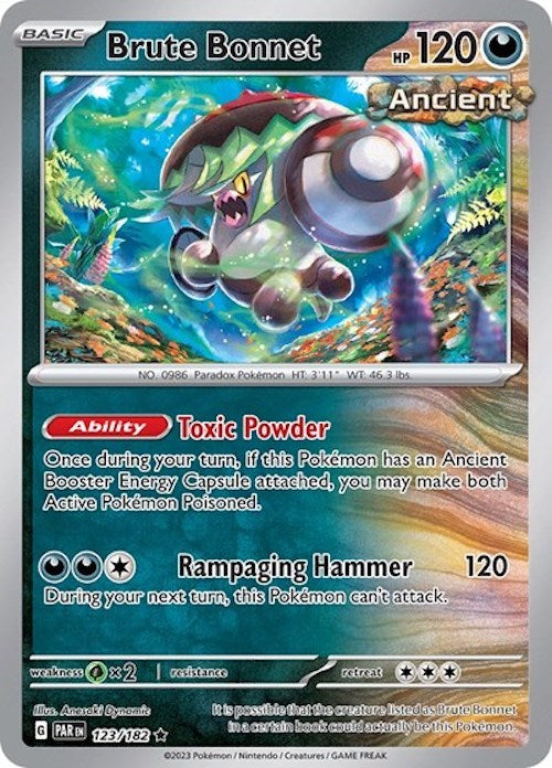Brute Bonnet (123/182) (Cosmos Holo) [Scarlet & Violet: Paradox Rift] | Good Games Adelaide SA