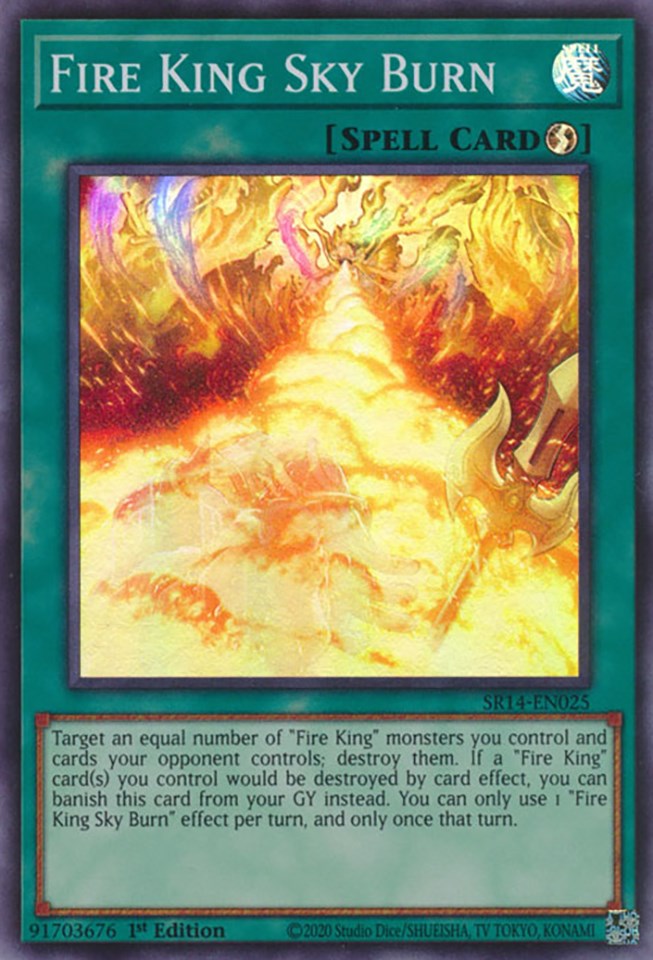 Fire King Sky Burn [SR14-EN025] Super Rare | Good Games Adelaide SA