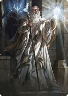 Gandalf the White Art Card 3 (Art Series: Universes Beyond: The Lord of the Rings: Tales of Middle-earth)  | Good Games Adelaide SA