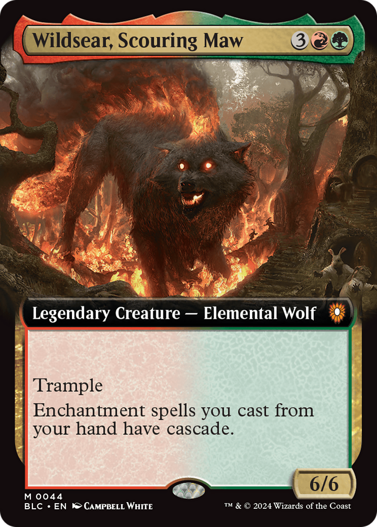 Wildsear, Scouring Maw (Extended Art) [Bloomburrow Commander] | Good Games Adelaide SA