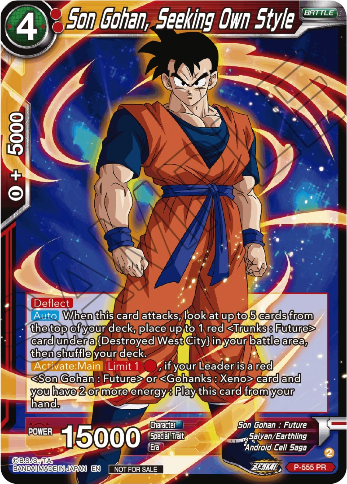 Son Gohan, Seeking Own Style (Zenkai Series Tournament Pack Vol.6) (P-555) [Tournament Promotion Cards] | Good Games Adelaide SA