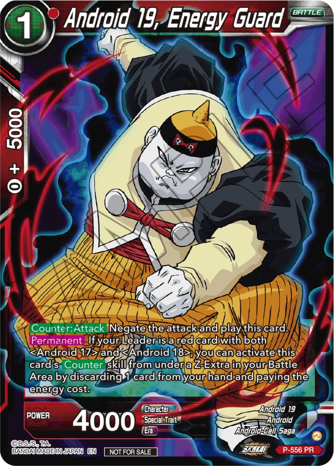 Android 19, Energy Guard (Zenkai Series Tournament Pack Vol.6) (P-556) [Tournament Promotion Cards] | Good Games Adelaide SA