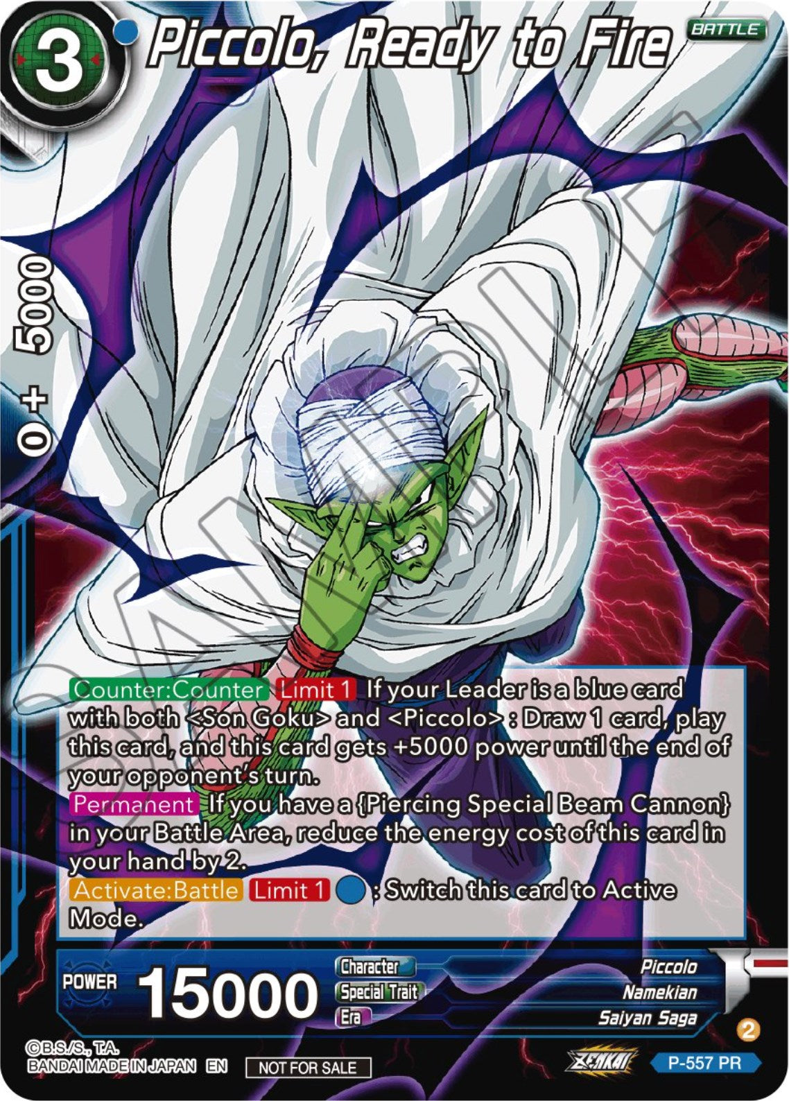 Piccolo, Ready to Fire (Zenkai Series Tournament Pack Vol.6) (P-557) [Tournament Promotion Cards] | Good Games Adelaide SA