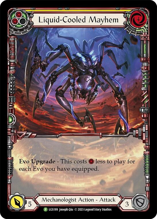 Liquid-Cooled Mayhem (Yellow) [LGS199] (Promo)  Rainbow Foil | Good Games Adelaide SA