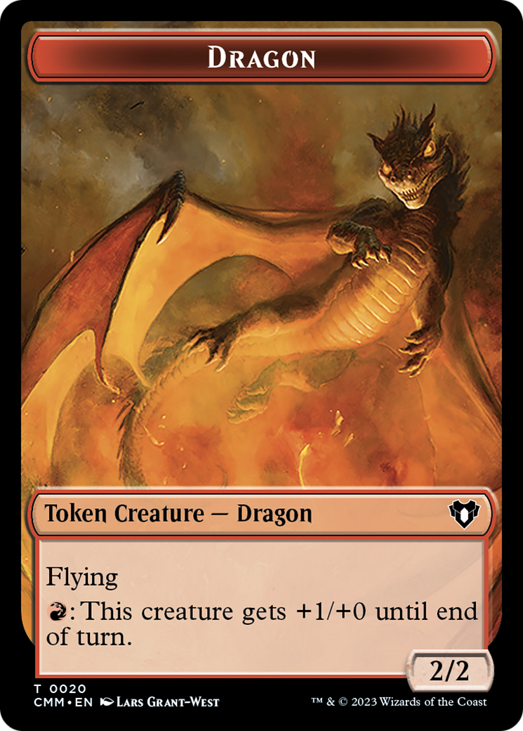 Dragon Token (20) [Commander Masters Tokens] | Good Games Adelaide SA