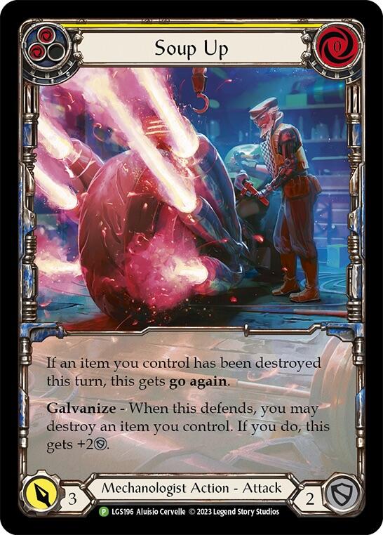 Soup Up (Yellow) [LGS196] (Promo)  Rainbow Foil | Good Games Adelaide SA