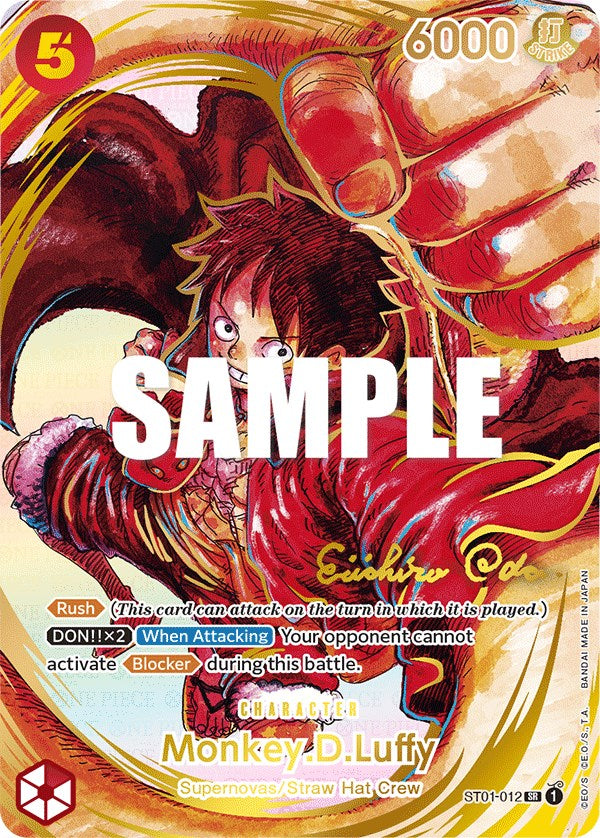 Monkey.D.Luffy (Alternate Art) (Gold-Stamped Signature) [Starter Deck: Straw Hat Crew] | Good Games Adelaide SA
