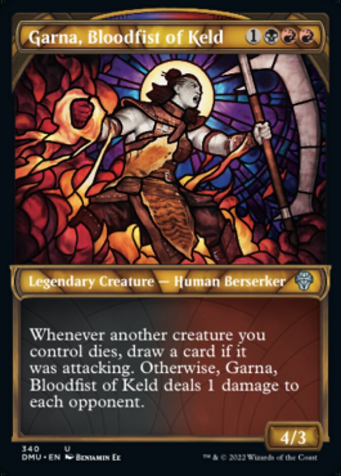 Garna, Bloodfist of Keld (Showcase Textured) [Dominaria United] | Good Games Adelaide SA