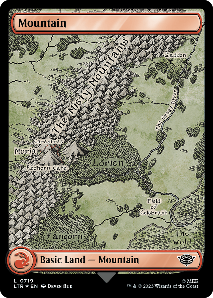 Mountain (719) (Surge Foil) [The Lord of the Rings: Tales of Middle-Earth] | Good Games Adelaide SA