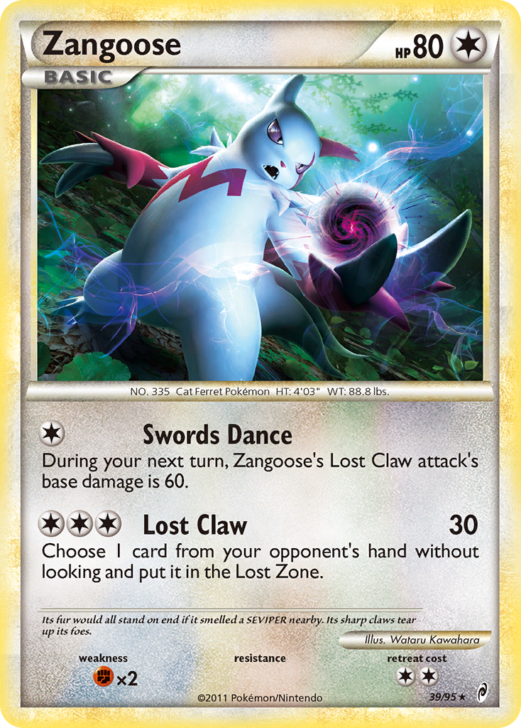 Zangoose (39/95) [HeartGold & SoulSilver: Call of Legends] | Good Games Adelaide SA