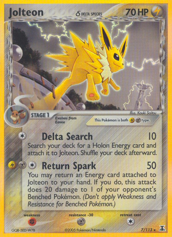 Jolteon (7/113) (Delta Species) [EX: Delta Species] | Good Games Adelaide SA