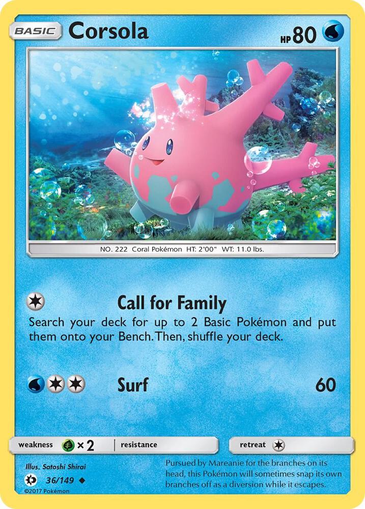 Corsola 36/149 (SM Base Set)  | Good Games Adelaide SA