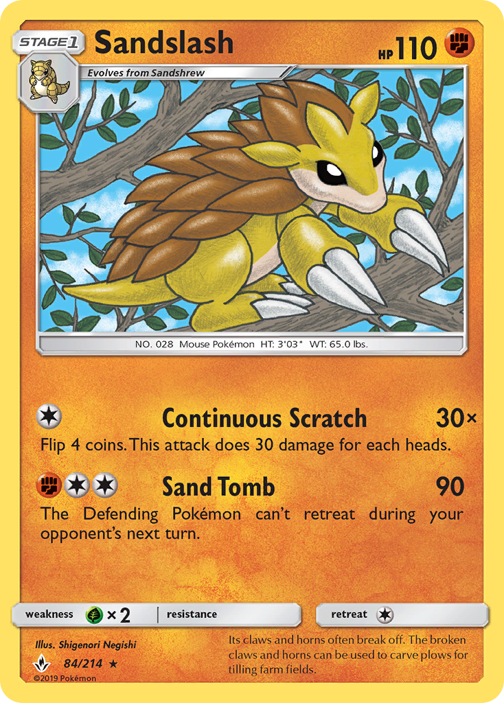 Sandslash (84/214) [Sun & Moon: Unbroken Bonds] | Good Games Adelaide SA