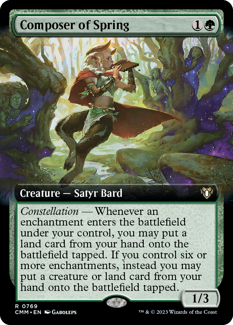 Composer of Spring (Extended Art) [Commander Masters] | Good Games Adelaide SA