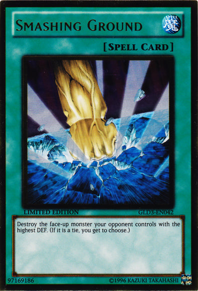 Smashing Ground [GLD3-EN042] Gold Rare | Good Games Adelaide SA
