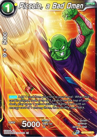 Piccolo, a Bad Omen [BT11-098] | Good Games Adelaide SA
