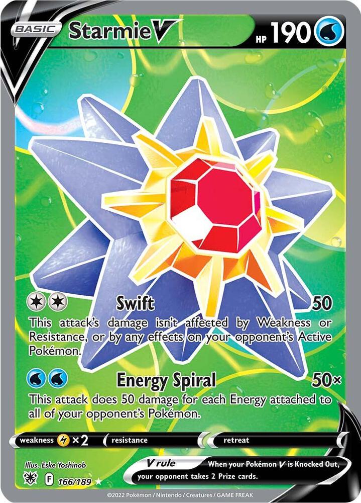 Starmie V Full Art 166/189 (SWSH10: Astral Radiance)  - Holofoil | Good Games Adelaide SA
