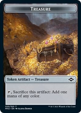 Treasure 020 Beast Double Sided Token 20 // 9 (Modern Horizons 2)  - Foil | Good Games Adelaide SA