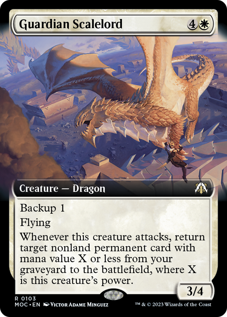 Guardian Scalelord (Extended Art) [March of the Machine Commander] | Good Games Adelaide SA