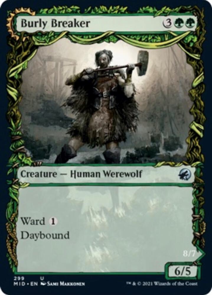 Burly Breaker Showcase 299 (Innistrad: Midnight Hunt)  - Foil | Good Games Adelaide SA