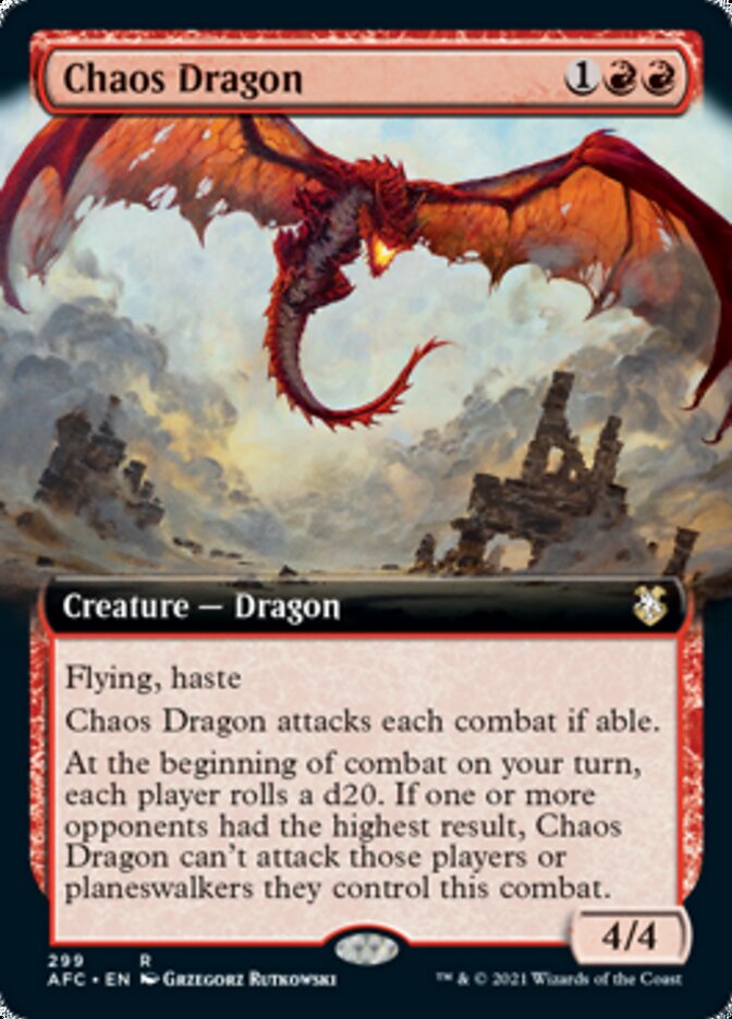 Chaos Dragon (Extended) [Dungeons & Dragons: Adventures in the Forgotten Realms Commander] | Good Games Adelaide SA