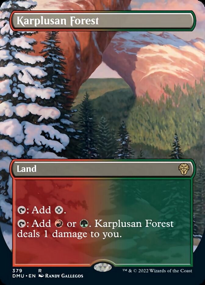 Karplusan Forest (Borderless Alternate Art) [Dominaria United] | Good Games Adelaide SA