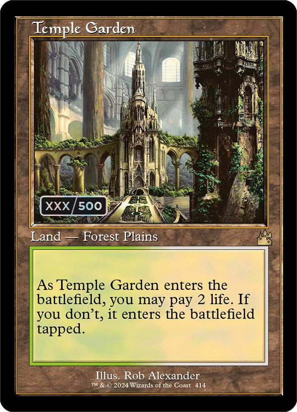 Temple Garden (Retro) (Serialized) [Ravnica Remastered] | Good Games Adelaide SA