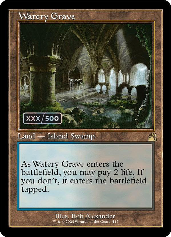 Watery Grave (Retro) (Serialized) [Ravnica Remastered] | Good Games Adelaide SA