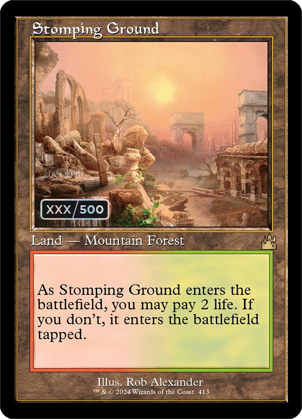 Stomping Ground (Retro) (Serialized) [Ravnica Remastered] | Good Games Adelaide SA