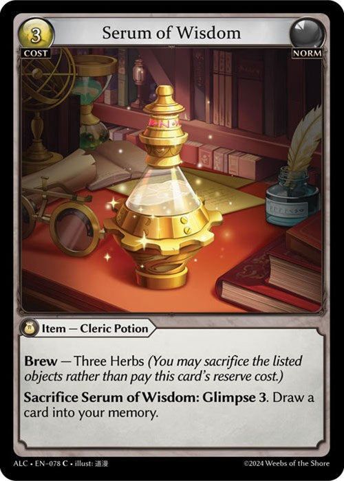 Serum of Wisdom (78) [Alchemical Revolution] | Good Games Adelaide SA