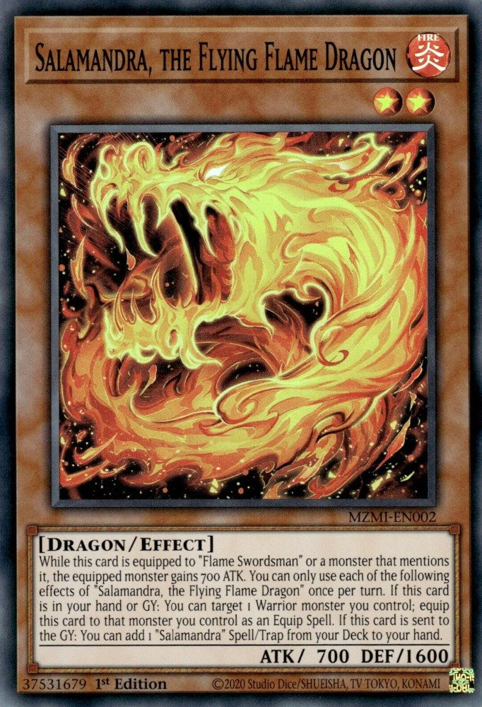 Salamandra, the Flying Flame Dragon [MZMI-EN002] Super Rare | Good Games Adelaide SA