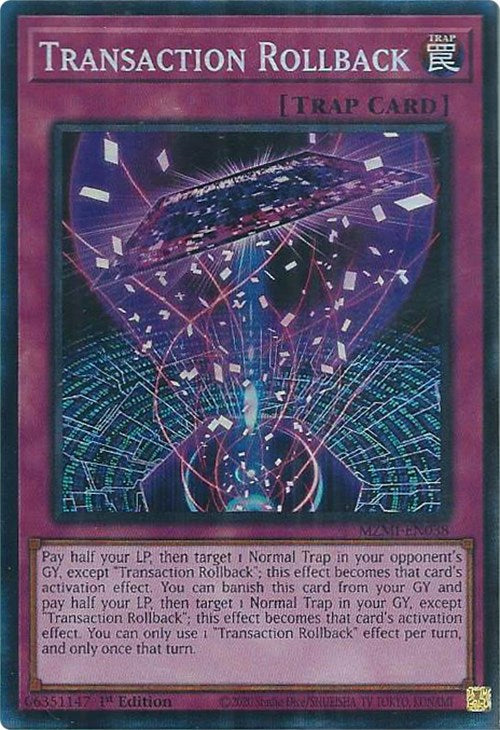 Transaction Rollback (CR) [MZMI-EN038] Collector's Rare | Good Games Adelaide SA