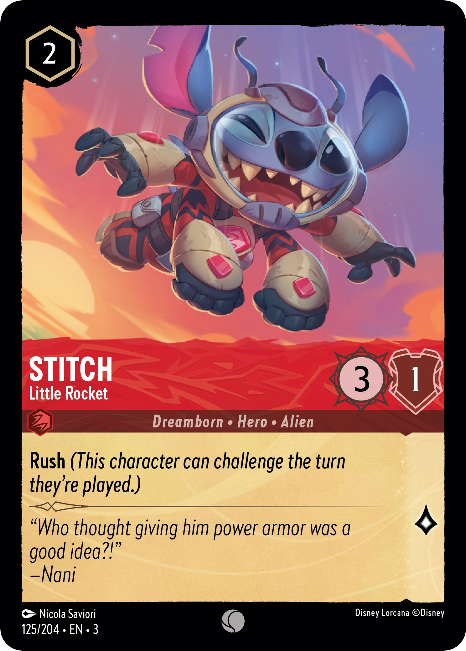 Stitch - Little Rocket (125/204) [Into the Inklands] | Good Games Adelaide SA