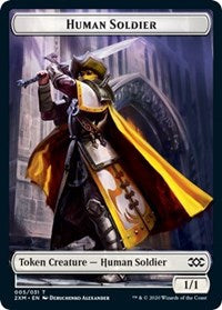 Human Soldier // Wurm (029) Double-sided Token [Double Masters Tokens] | Good Games Adelaide SA