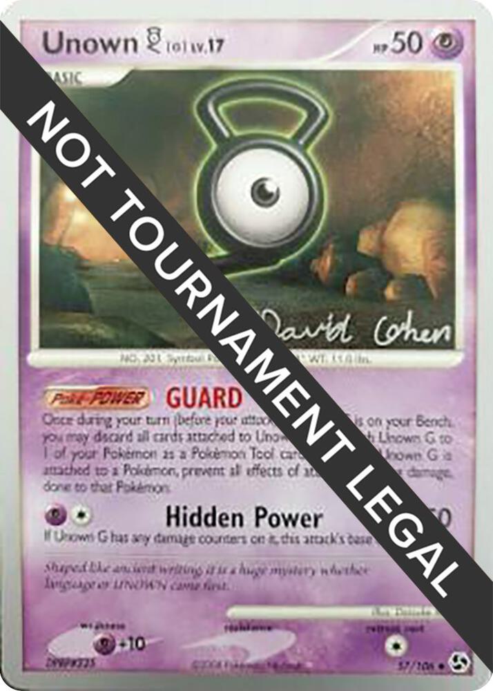 Unown G 2009 David Cohen 57/106 (World Championship Decks)  | Good Games Adelaide SA