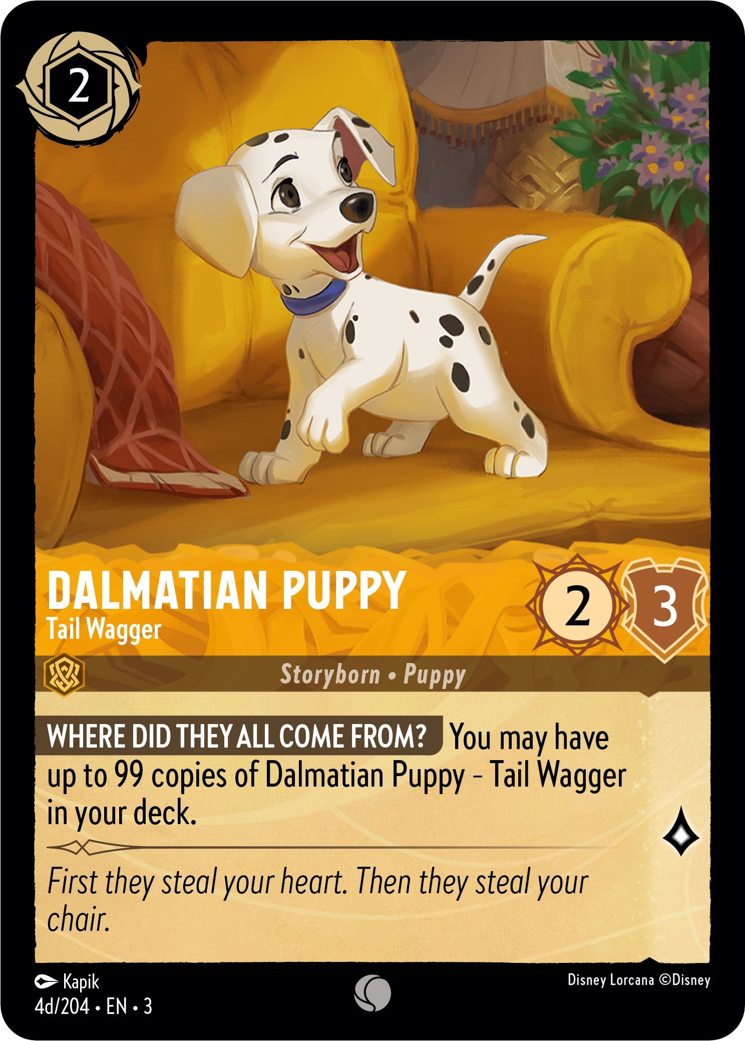 Dalmatian Puppy - Tail Wagger (4d) (4d/204) [Into the Inklands] | Good Games Adelaide SA